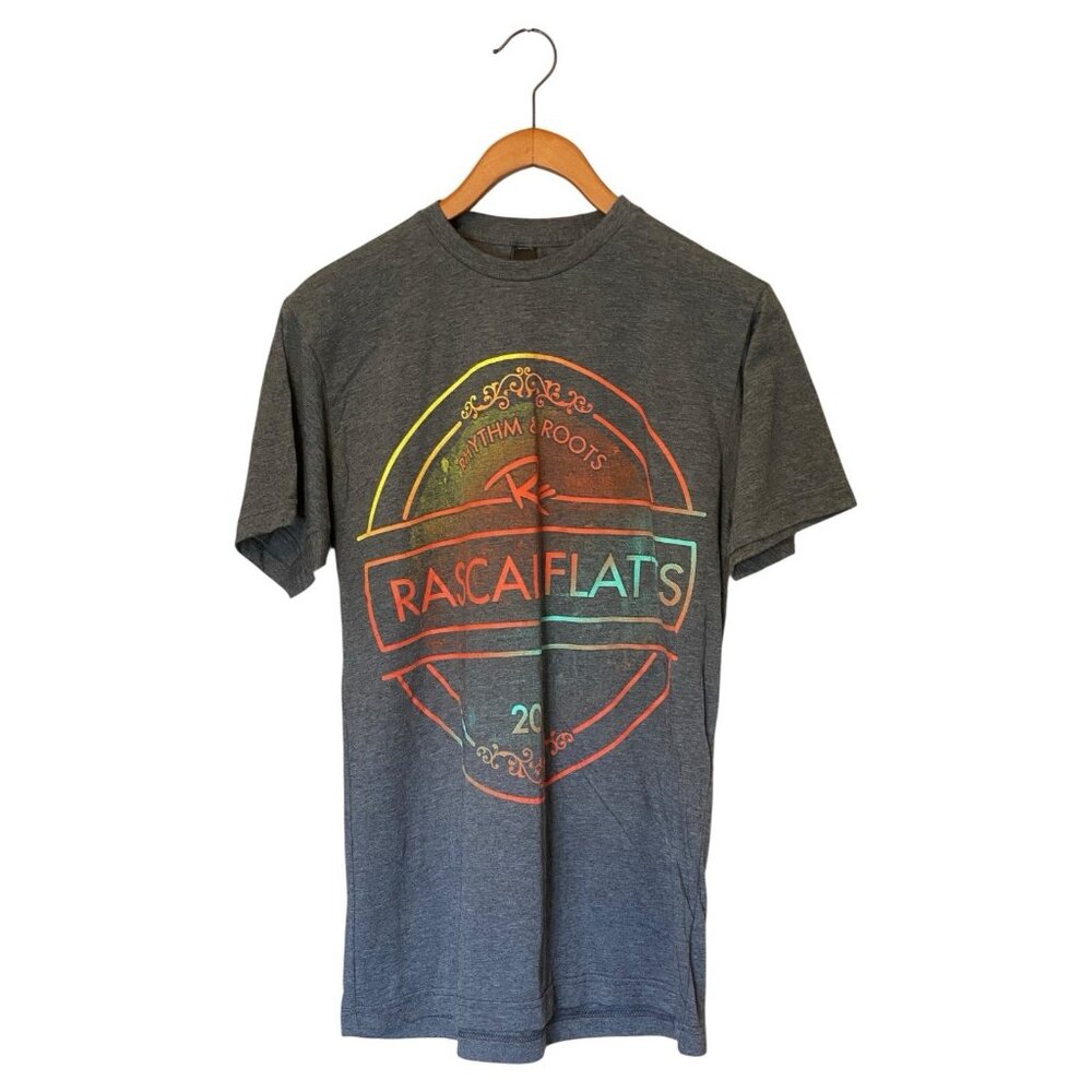 Rascal Flatts Rhythm & Roots Tour 2017 Graphic T-Shirt Gray Unisex M Country